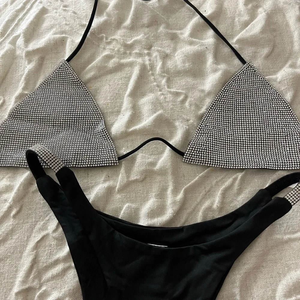 Black Rhinestone Bikini - Picture 4 of 8